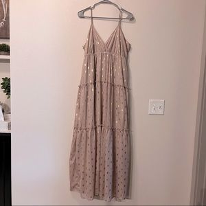 Altar’d State gold polka dot maxi dress